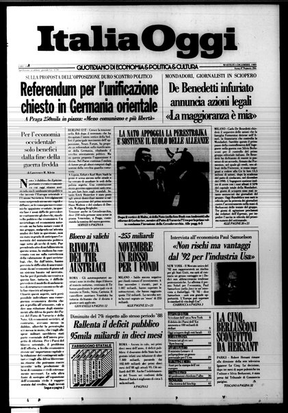 Italia oggi : quotidiano di economia finanza e politica